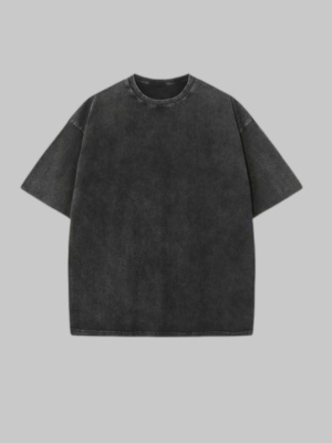Cotton Oversized T-Shirt Unisex Drop Shoulder Dye Washed Street Look
