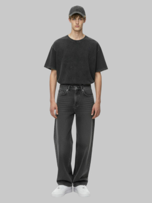 Cotton Oversized T-Shirt Unisex Drop Shoulder Dye Washed Street Look